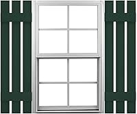 Vista 25 de Mid America - Persiana estándar de vinilo tipo revestimiento exterior de madera de 4 tablones de 14 pulgadas (1 par)