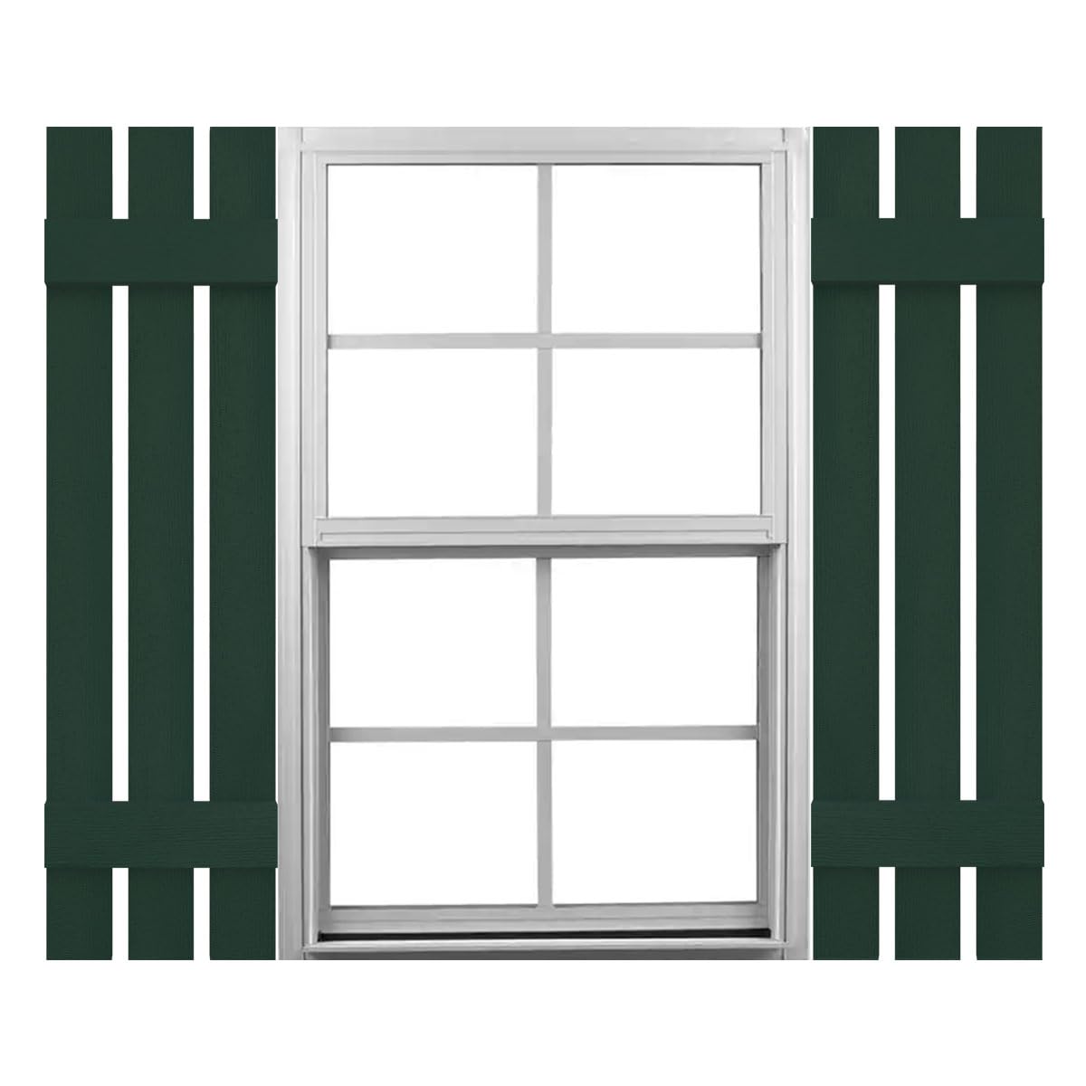 Mid America Board and Batten 14" 4 Board Joined Vinyl Standard Shutter (1 Pair) - 14 x 59 002 Black — view 12