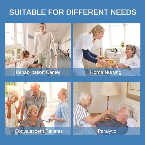 Image of 70 inchx40 inch Positioning Bed Pad with Reinforced Handles Waterproof Washable Draw Sheets for Hospital Bed Patients Moving Pad for Turning Lifting and Transfer Sheet Nylon (Light Blue)