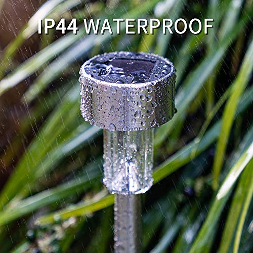 Gigalumi 8374-12N Solar Pathway Lights 12 Pack, Stainless Steel Ip44 Waterproof Auto On/Off Outdoor Led Solar Landscape Lights thumb #5