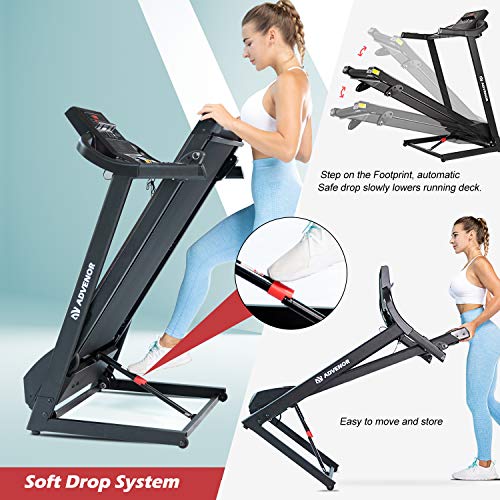 ADVENOR Treadmill Motorized Treadmills 2.5 HP Electric Running Machine Folding Exercise Incline Fitness Indoor (red) - Thumbnail 7