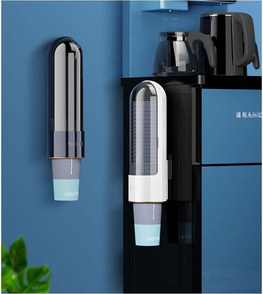 Bathroom Cup Dispenser Wall Mount Pull Type Water Cup Holder Fit 3oz - 5oz Small Cups Plastic Disposable Cups Dispenser for Home Office Hospital Dispensador de Vasos Bracket