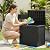 30 Gallon Deck Box, Outdoor Storage Box Lockable Waterproof Resin, Indoor Outdoor Storage Container for Patio Cushions, Garden Tools, Pool Accessories, Package Delivery Boxes for Outside