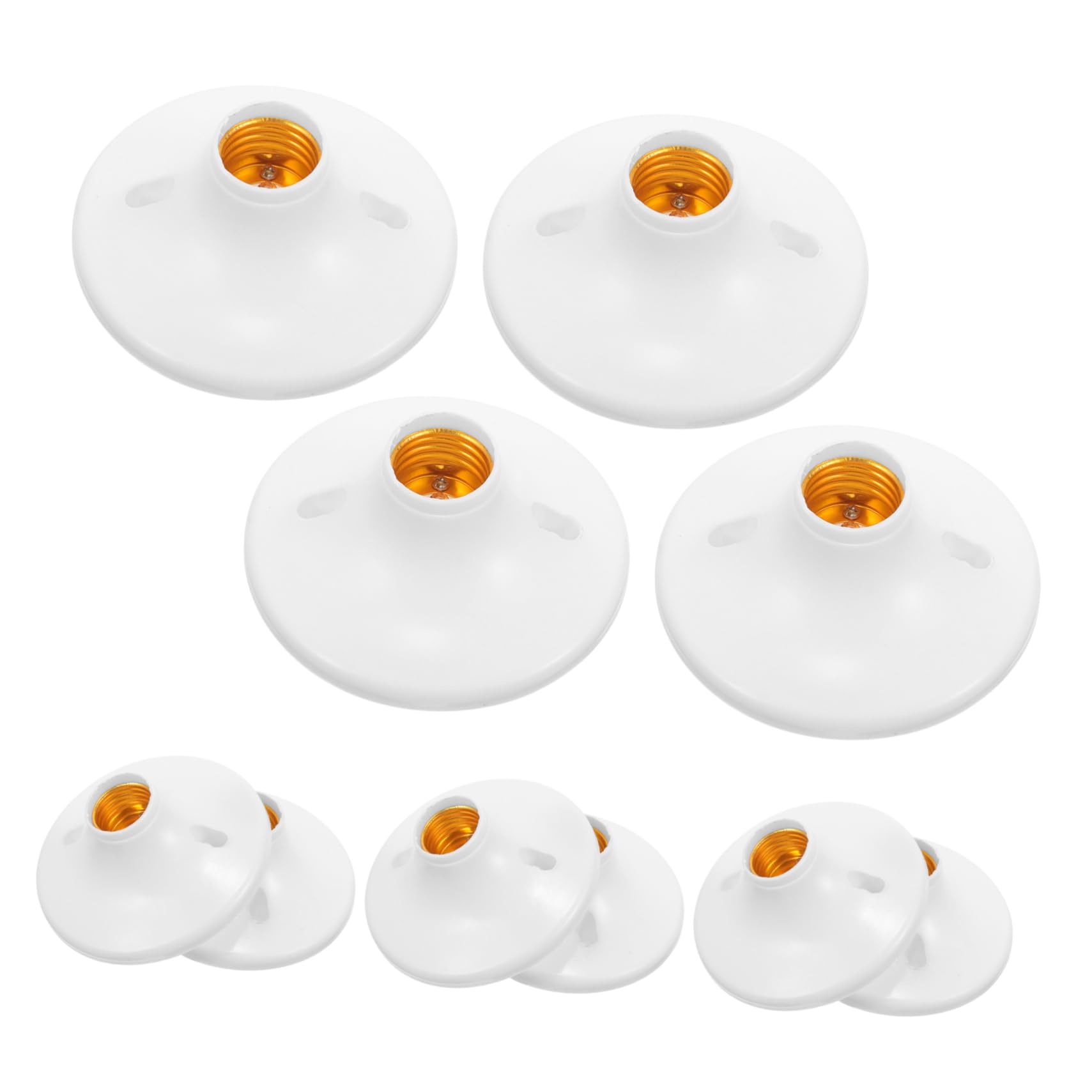 Homoyoyo 2 Sätze Teiliges Lampenfassung Flache Bauform Einfache Installation Langlebiger Kunststoff Kompatibel Mit Schraubglühbirnen Vielseitiger Lampensockel Für 10 Stück * 2