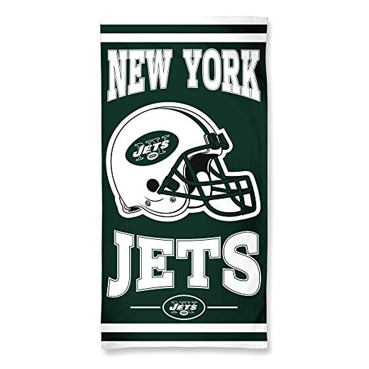 WinCraft NFL New York Jets Fiber Beach Towel, 9lb/30 x 60