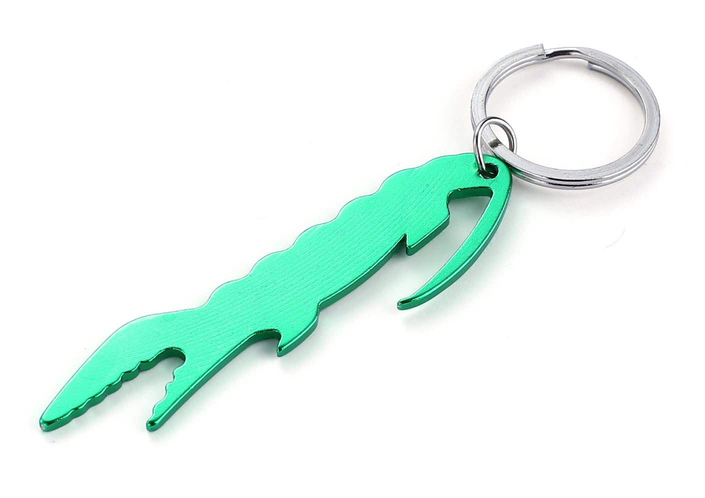Komonee Men's Green Crocodile Keyring Bottle Opener Key Chain Metal Croc Alligator Animal Novelty Sea Life