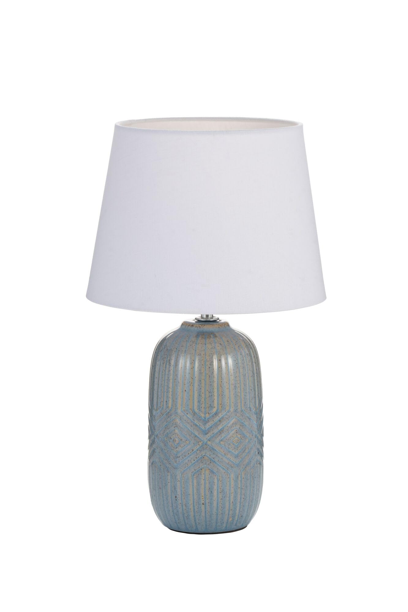 Paulmann Pauleen 48321 Table luminaire Glowing Hug E14 max. 20W White, Grey-Blue Fabric, Ceramic, Bedside luminaire