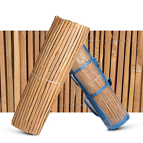 TradeXone Slate bamboo fence screening extra thick garden screening suitable choice for bamboo...