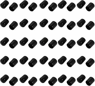 Tool parts 50Pcs 14mm Inner Dia PVC Flexible for Vinyl End Cap Screw Protector Cover Black