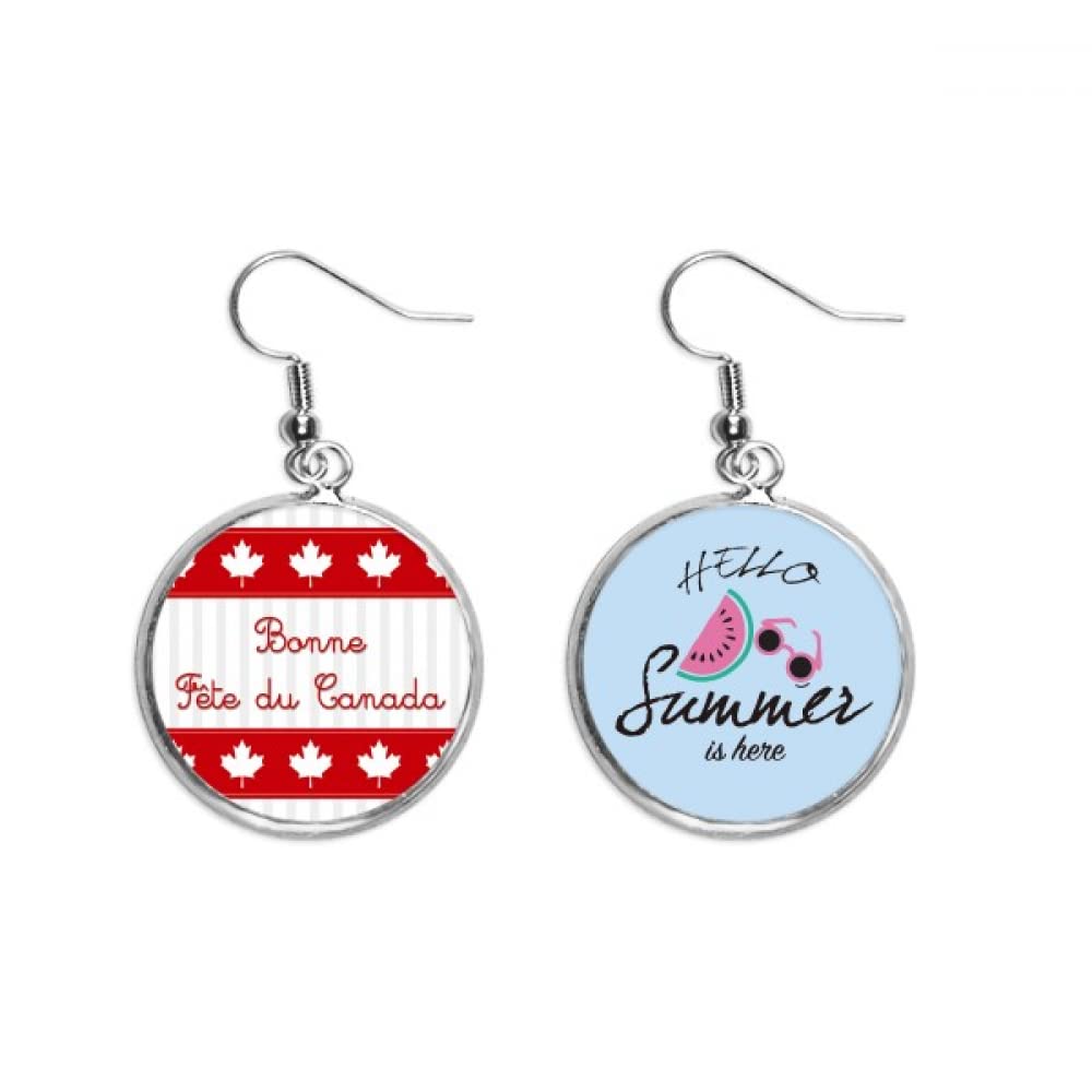 Pendientes de sandía rojos estilo hoja de maple para accesorios de lóbulo 5
