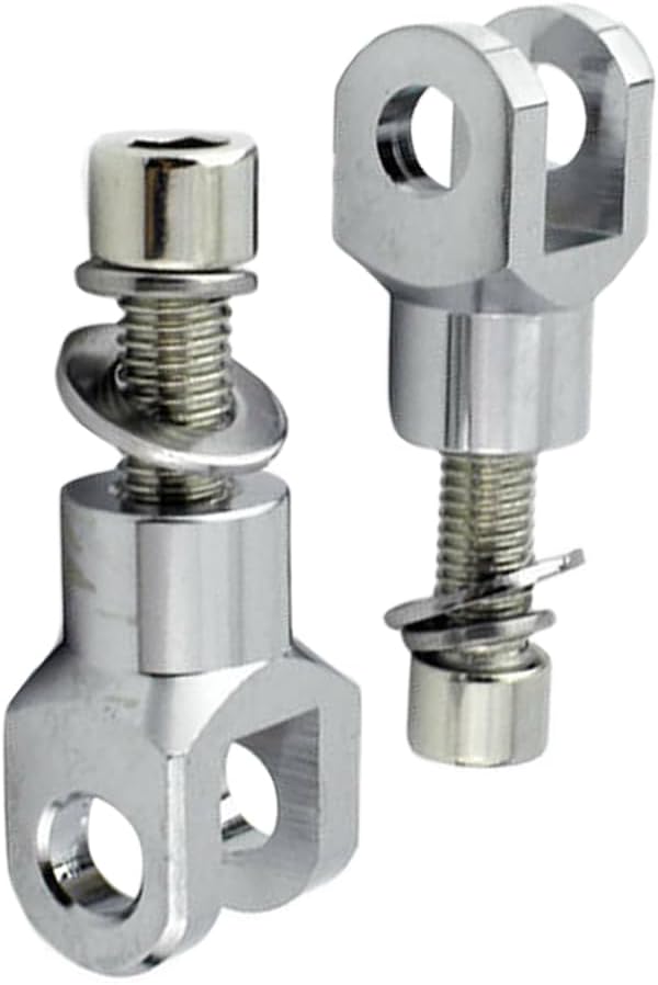 MACHSWON Footrest Support Kit, 1 Pair Motorcycle Foot Peg Mount Supports Footrest Mounting Clevis Hardware Kit, Compatible with Harley Most Models Custom (Silver)