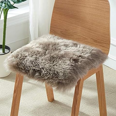 HC&WT Natural Sheepskin Seat Cushion for Comfort Cover