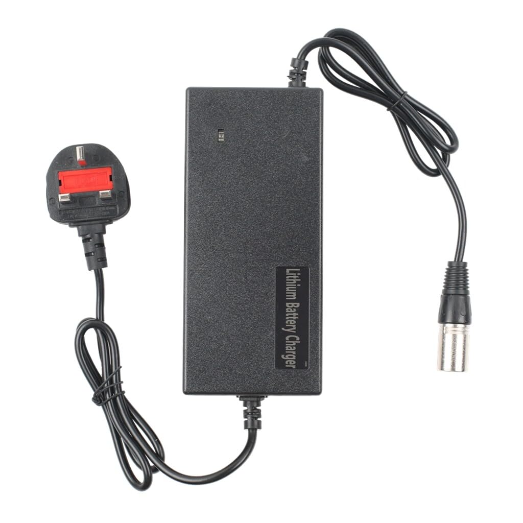 54.6V 2A Charger, 3-Pin XLR Plug, Electric Bike Lithium Battery Charger for 48V Battery, 48V AC Power Supply for E-bike and e-scooter