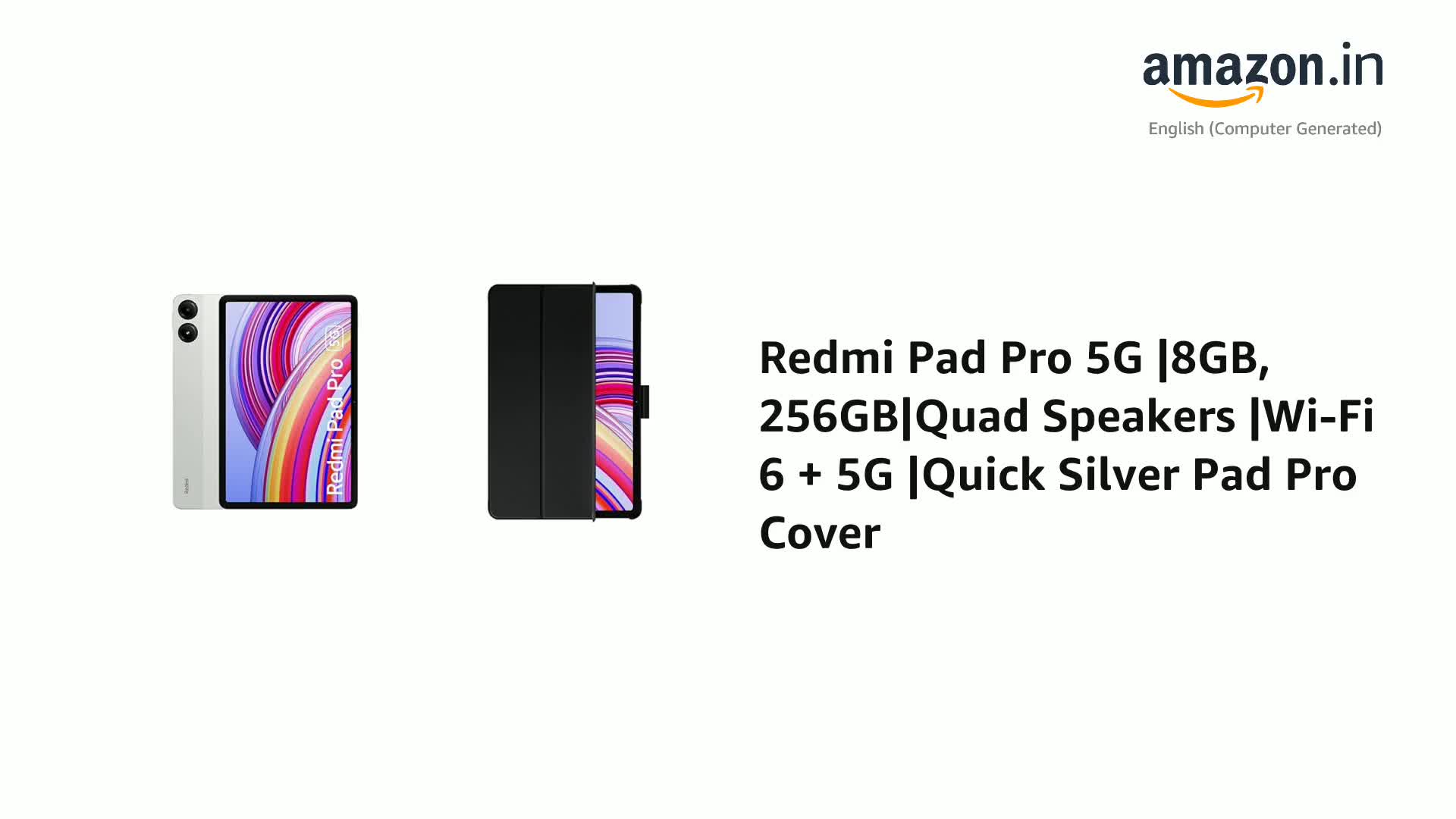 Redmi Pad Pro 5G |8GB, 256GB|Quad Speakers |Wi-Fi 6 + 5G |Quick