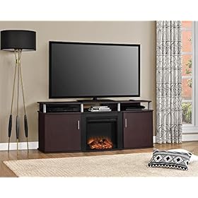Ameriwood Home Carson Electric Fireplace TV Console for TVs up to 70", Cherry 51mZda3lLFL. SS280