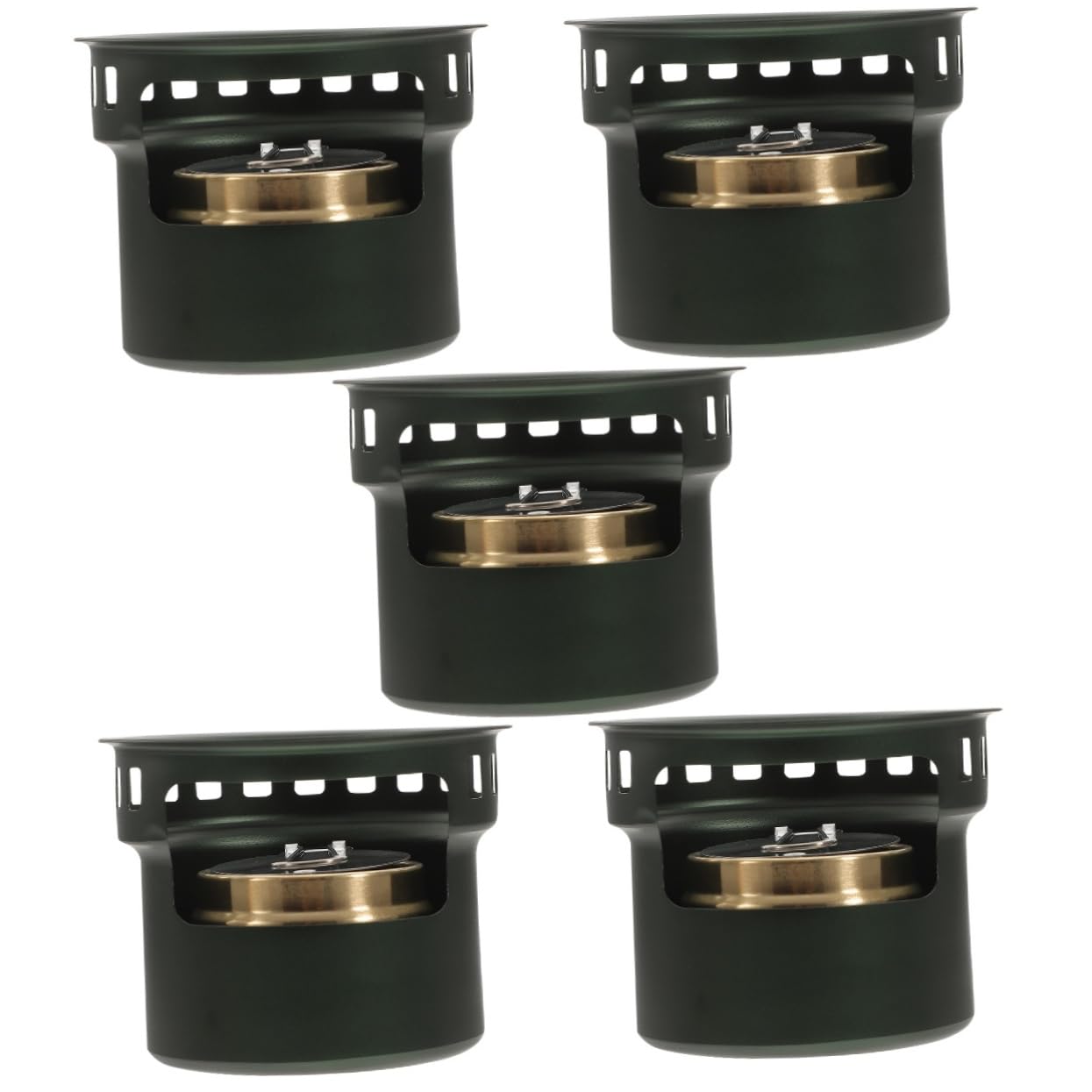 BESPORTBLE 5 Sets Desktop Mini Brazier Tabletop Fire Pit Windproof Camp Stove Firepit for outside Smokeless Fire Pit Barbecue Grill Stove Cooking Utensils Make Tea Burning Wood Aluminum Alloy