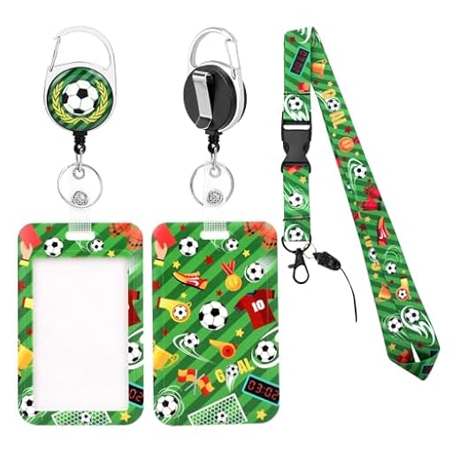 Porta Tarjetas Identificativas con Llavero Retractil, Tarjetero Colgante con Cordón de Fútbol Cuelga Llaves Cuello Lanyard con Portatarjetas para Enfermeras Estudiantes Profesores | Ya disponible en tu tienda friki favorita! En mundofriki.es!