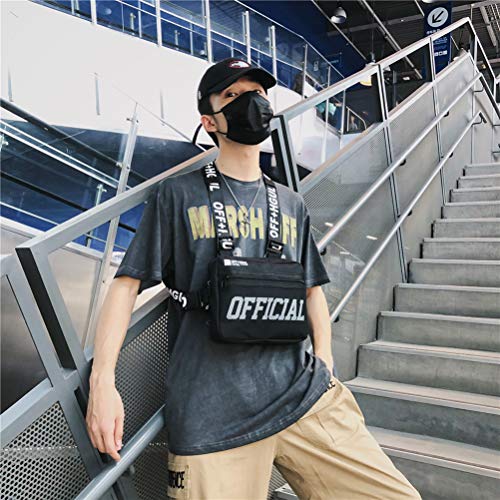 Mekta Hip-Hop - Borsa da petto, unisex, stile hip