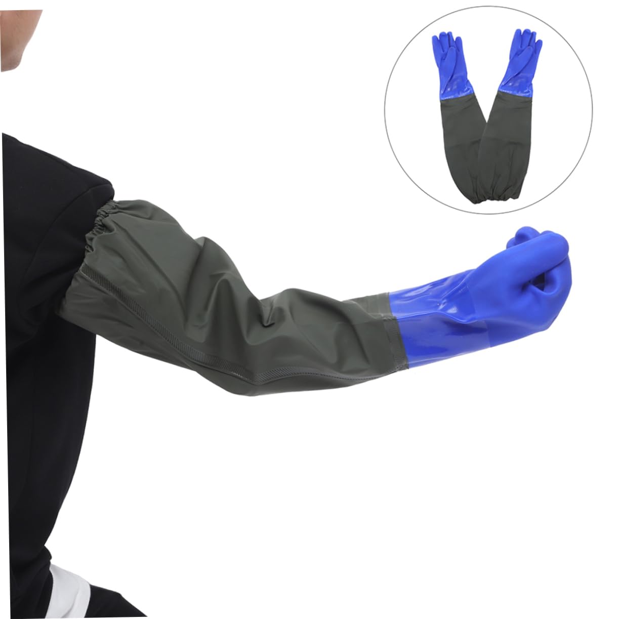Cabilock 2pares Guantes Largos Impermeables De Goma Para Lavar Platos De Guantes De Cocina Resistentes Para Limpieza De Cocina y Cuidado De Acuarios