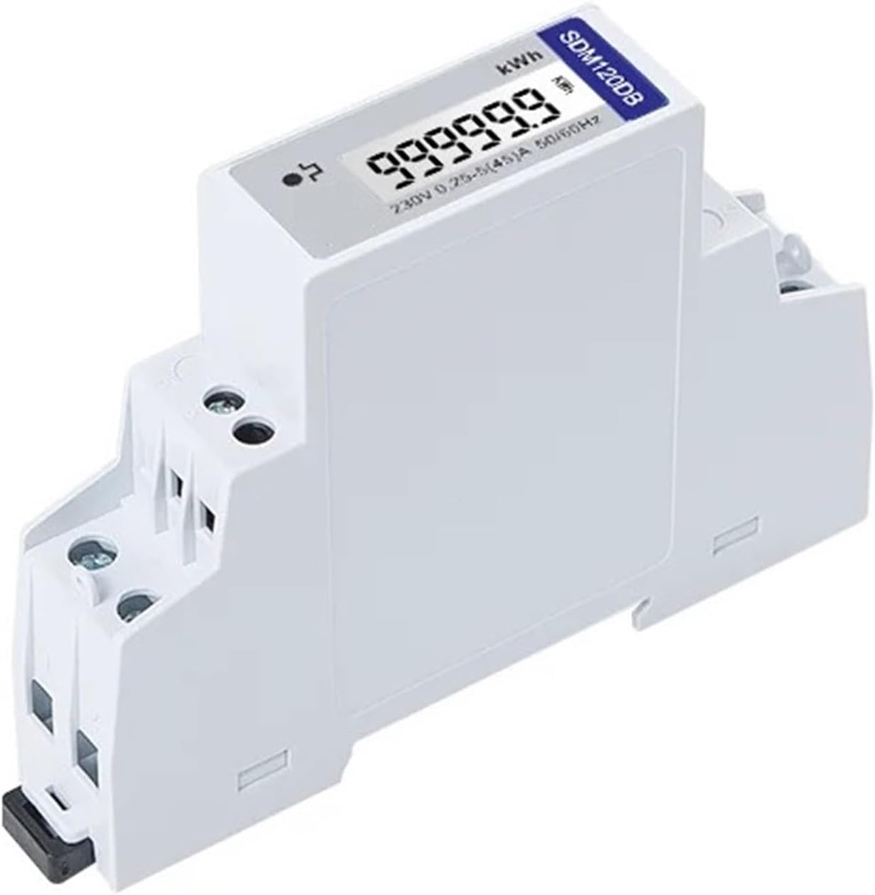 Energy Meter SDM120DB 5 A 220/230V Single Phase DIN Rail 17.5mm White Backlight