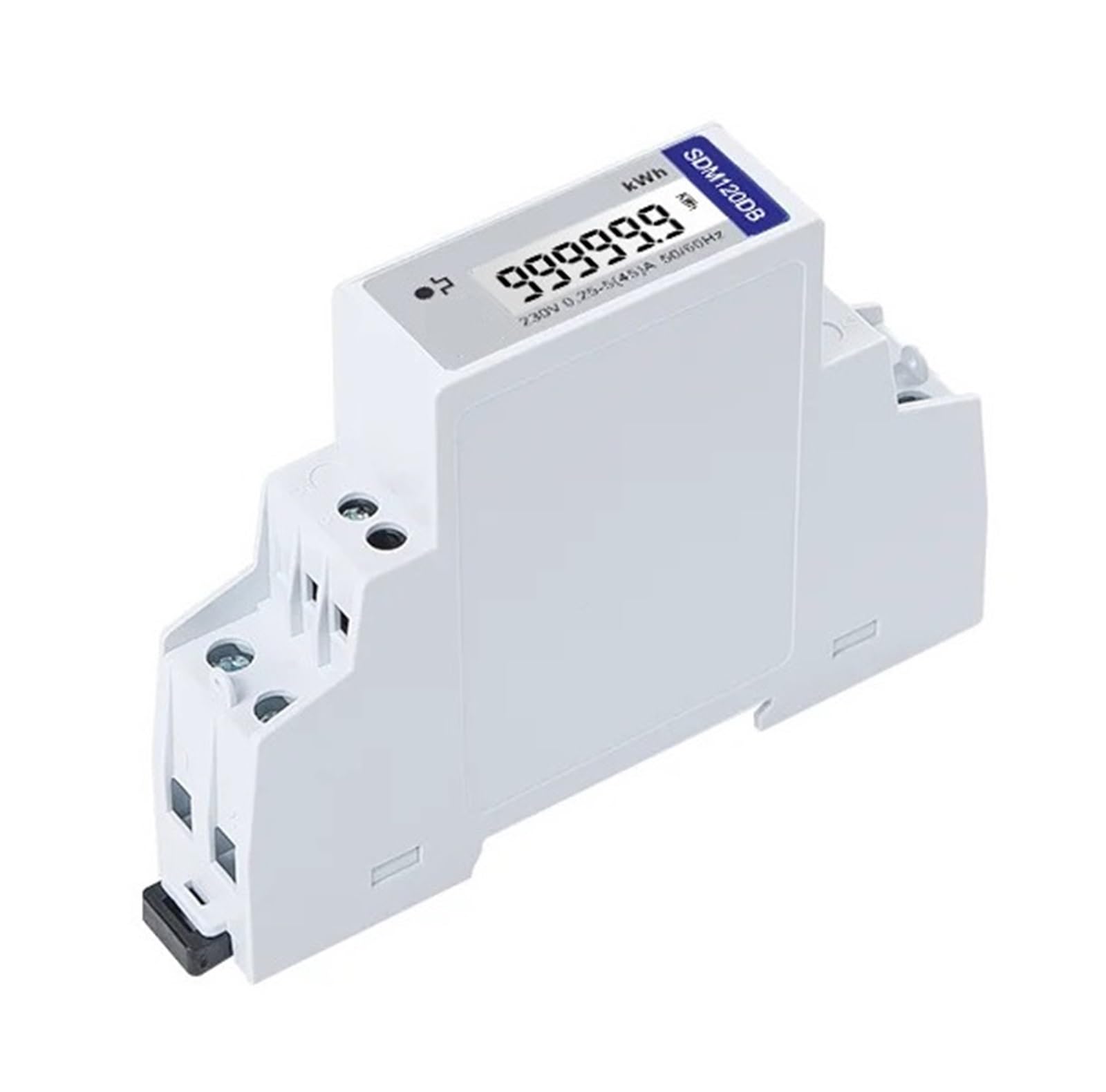 Compteur d'énergie SDM120DB 5 A 220/230 V monophasé rail DIN 17, mm rétroéclairage blanc