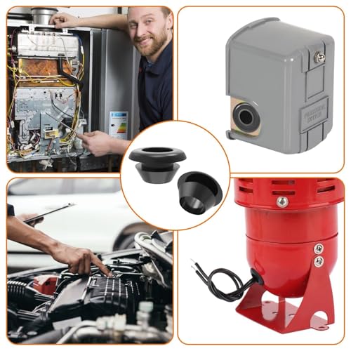 40 Stück Gummitülle Kabeldurchführung Wasserdicht Gummi Kabeltülle Gummitüllen für Kabel Durchgangstüllen Kabeltüllen Gummistopfen ID 5MM Einbaudurchmesser 7MM zum Draht und Kabelschutz (Schwarz)