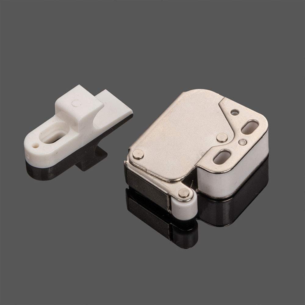 Mini Latch Push to Open - Chiusura a molla per armadio, chiusura a pressione, per ante dell'armadio, 2/4 pezzi