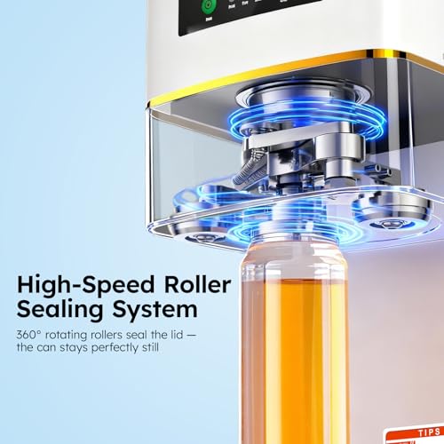 Image of Mojgar Commercial Can Sealer Machine, Automatic 202 (55mm) Soda Can Sealer