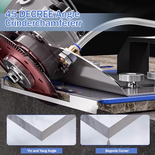 Image of 45 Degree Tile Chamfering Tool, Angle Grinder Stand for 45 Tile Cutting, Tile Cutter Tools Compatible with 100-Type Angle Grinders, Angle Grinder Attachments for Chamfering