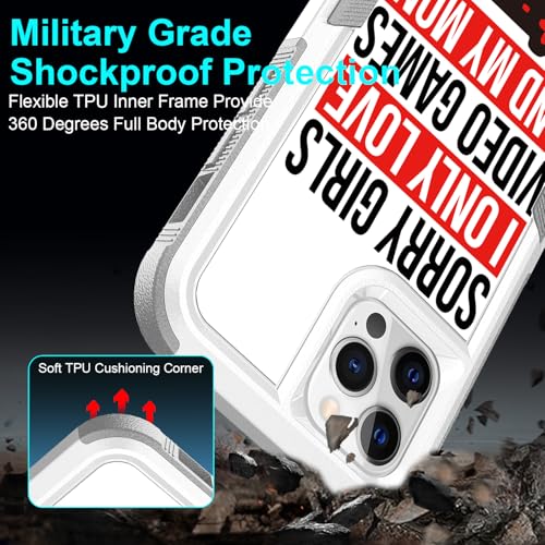Candykisscase for iPhone 12 Pro, Unique Gamer Pattern Shock-Absorption Hard PC + Inner Silicone Hybrid Dual Layer Armor Defender Case for iPhone 12/12 Pro (Video Game Words) - image 5
