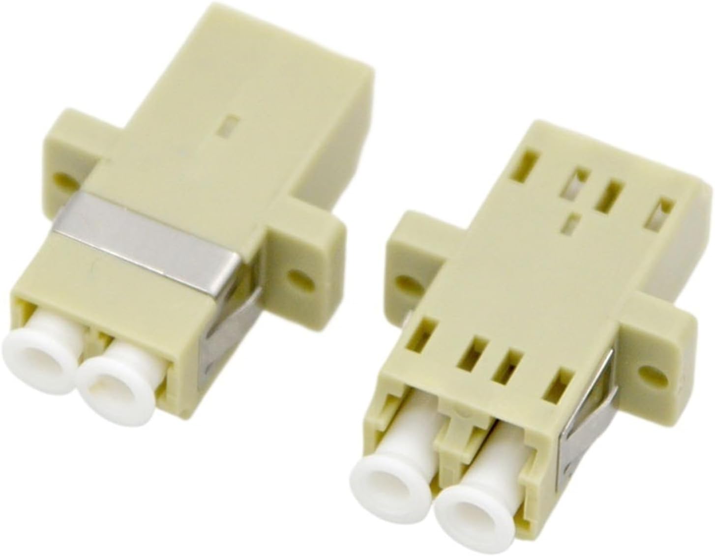 100Pcs Optic Fiber Adapter Connector LCPC Single Mode Coupler Flange for Data Center Telecom Surveillance Cabling