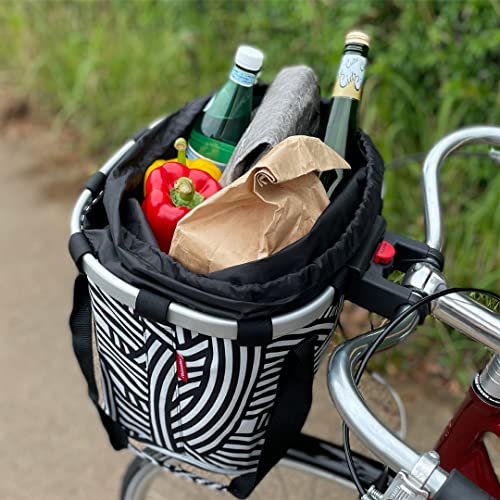 Asista Teile fürs Ra Asista Teile fürs Ra Rixen und Kaul Unisex Styrke foldekurv bikebasket Dots Klickfix Lenker klappkorb, Schwarz, 15 Liter EU