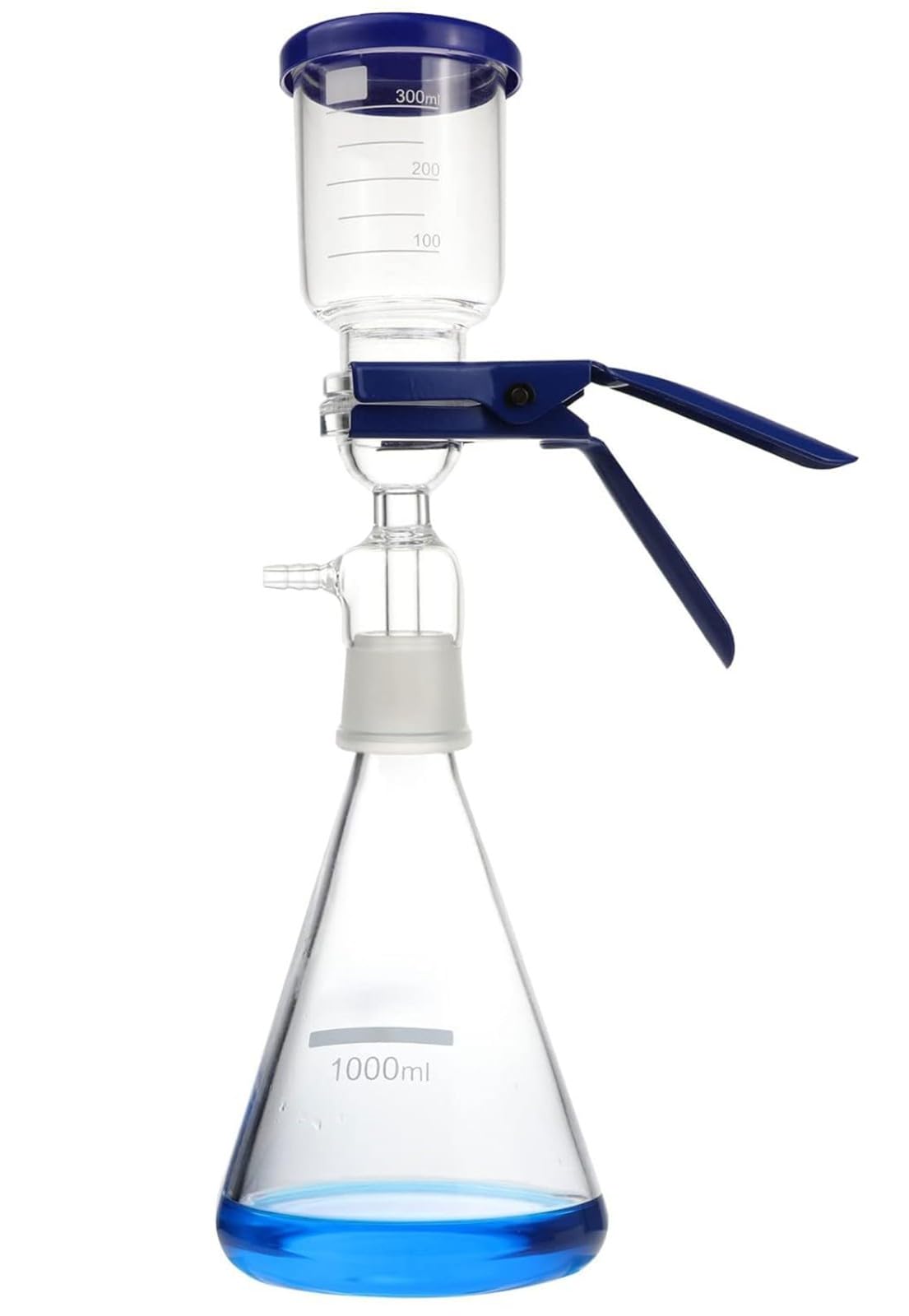 Labor-Vakuumfiltrations-Destillationsgerät, Glas-Vakuum-Saugfilter, Glas-Vakuumfiltrations-Filterkit, Laborglasfiltrationsgerät Filterkolben Set Für Labors, Familien 250ml