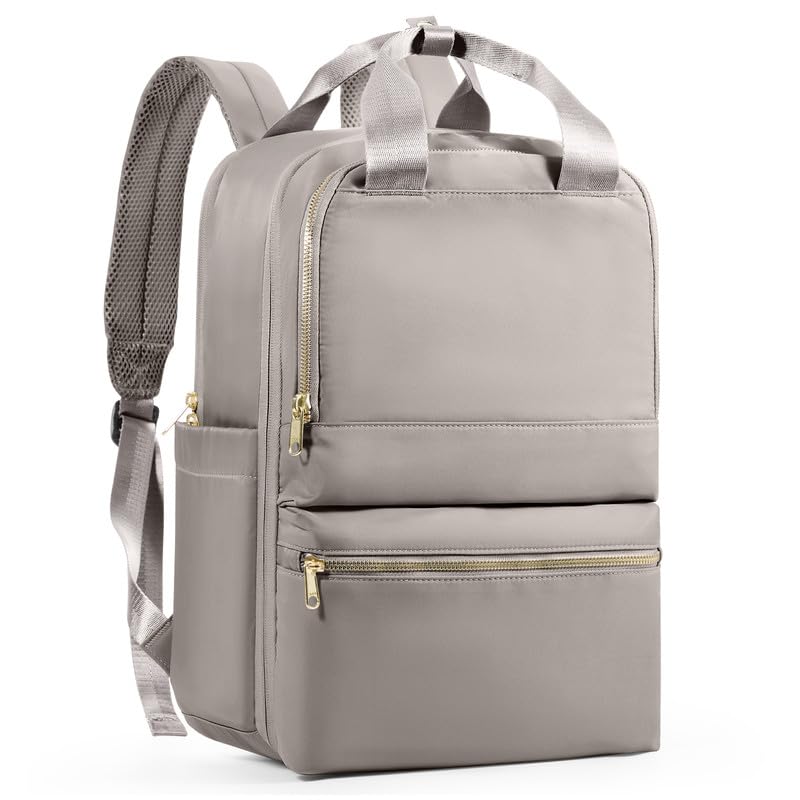 suratio Small Travel Backpack For Women Carry On Backpack For Traveling On Airplane Laptop Work Teacher Backpacks For Men Personal Item Travel Bag Khaki