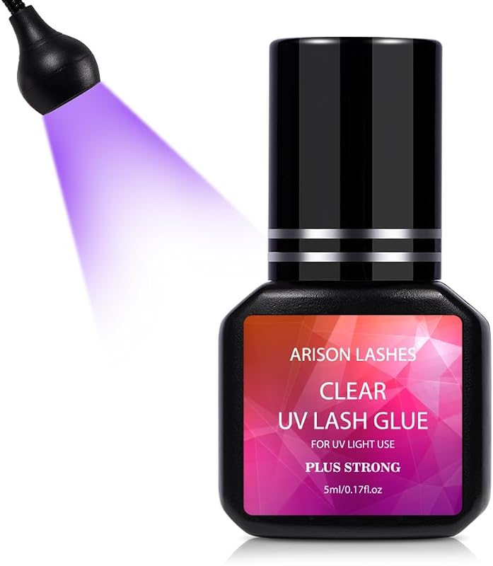 Cola transparente para extensão de cílios ARISON LASHES, resina curável por UV, 5 mL
