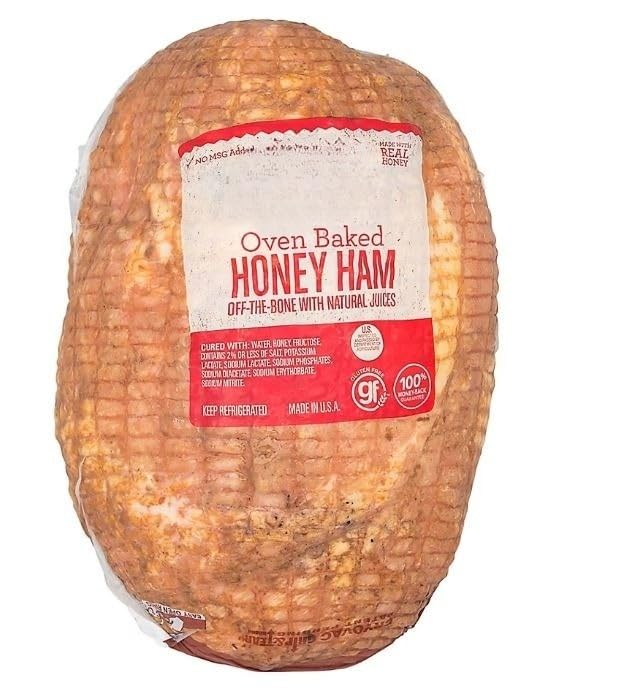 Pre-Sliced Oven-Baked Honey Ham is a must-have for sandwiches, snacks and more. For added flavor, it comes packaged with its natural juices. The ham is also pre-sliced for your convenience and is gluten free. [ 24 oz , 1.5 lb ]
