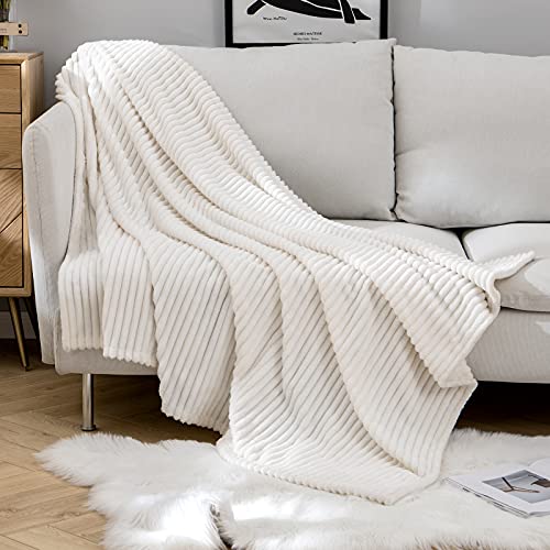 MIULEE Couverture Plaid Flanelle Velours Canapé Chambre Sofa Peut Ëtre Utilisé dans 4 Saisons 1 Pièce Douce Fourrure Polaire Douce et Chaude Voilage Bébé...