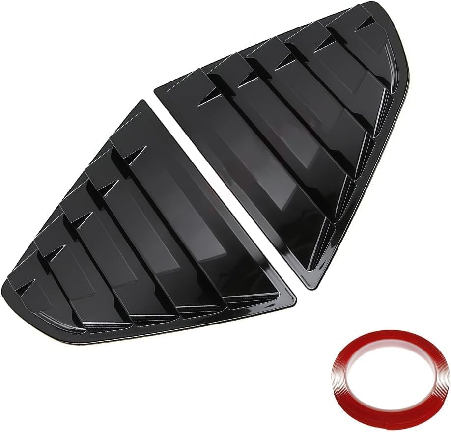 Rear Side Window Louvers Air Vent 2PCS Compatible with Toyota Camry 2018-2021 Scoop Cover Shades Louvers (Carbon Fiber Style)