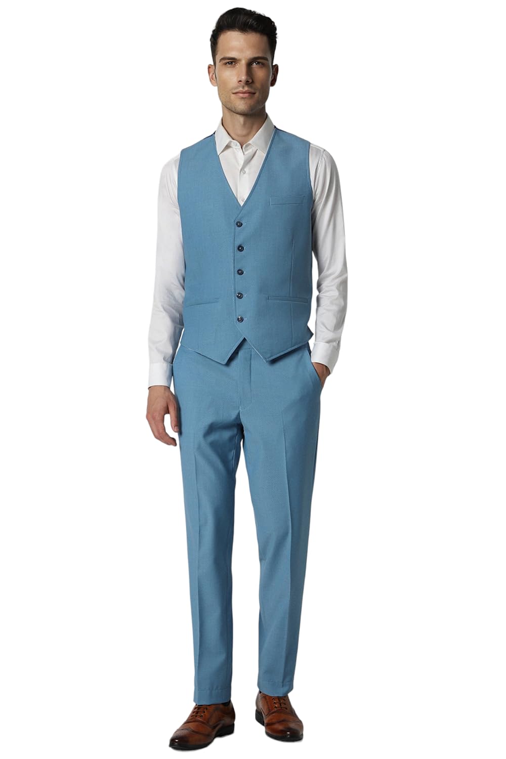 van heusen Men's Polyester Blend Three Piece Suit-Dress Set-picture-31