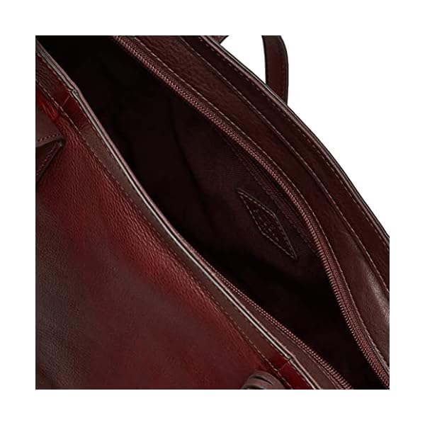 Fossil-Womens-Carmen-Leather-Tote-Purse-Handbag Fossil Women's Tote, Claret Red, 15 L x 6.13 W 13 H US