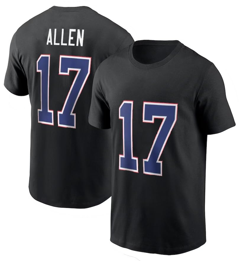 Amazon.com: Josh Allen #17 Buffalo Football Cotton Shirt Jersey