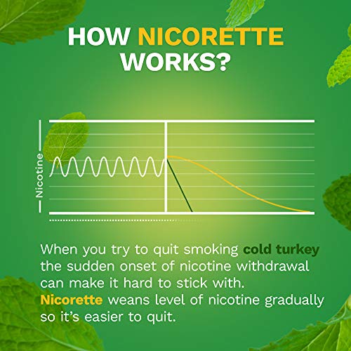 Nicorette Nicotine Gum Spearmint Flavor Coated 4 mg Stop Smoking Aid, 160 Count (Pack of 2)