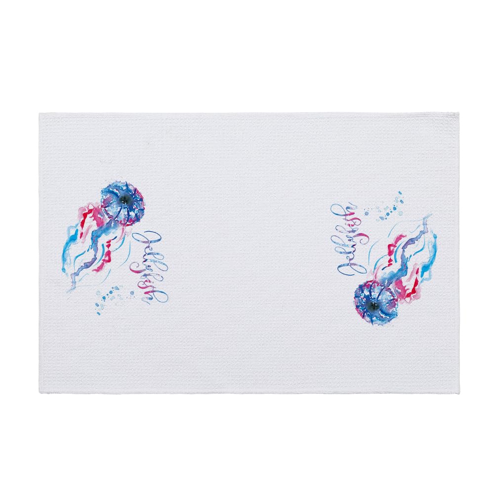Trapos Cocina Medusa Azul Y Roja Paños de Cocina Suaves y Absorbentes Paños Cocina Reutilizables Trapos de Cocina para Secar Toallas Lavable Toallas de Barra Juego de 4 (40x60cm)