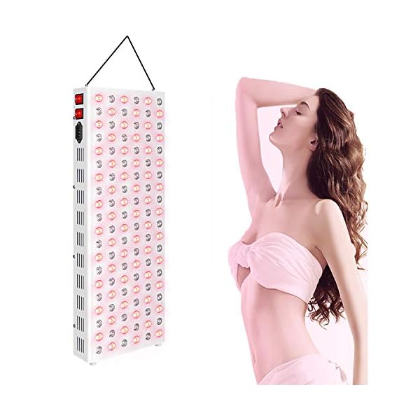 SGROW-Red-Light-Therapy-600W-Red-Therapy-Light-Most-Powerful-Combo-Red-660nm-850nm-Near-Infrared-Therapy-Lamp-Low-EMF-for-Pain-Relief-Skin-Health SGROW Red Light Therapy Devices for Body 600W 660nm and 850nm Near Infrared Lamp 120LEDs for Skin Care and Pain Relief