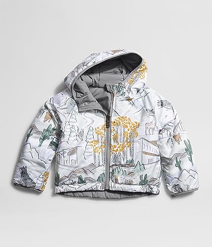 Image of The North Face Reversible Perrito Hooded Jacket (Infant) Meld Grey 18-24 Months