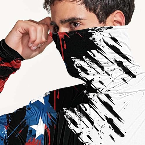 Men's UPF 50+ Sun Protection Long Sleeve Hoodie Shirts with Mask UV Outdoor Fishing SPF Rash Guard Shirts for Men 5