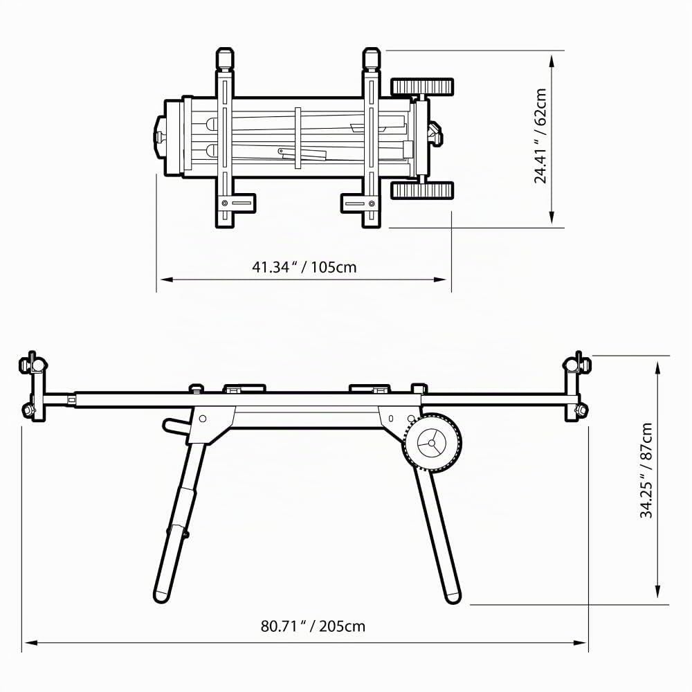ToughBuilt Soporte universal para sierra ingletadora de 77 pulgadas, TB-S510, soporte universal para sierra ingletadora de 77 pulgadas