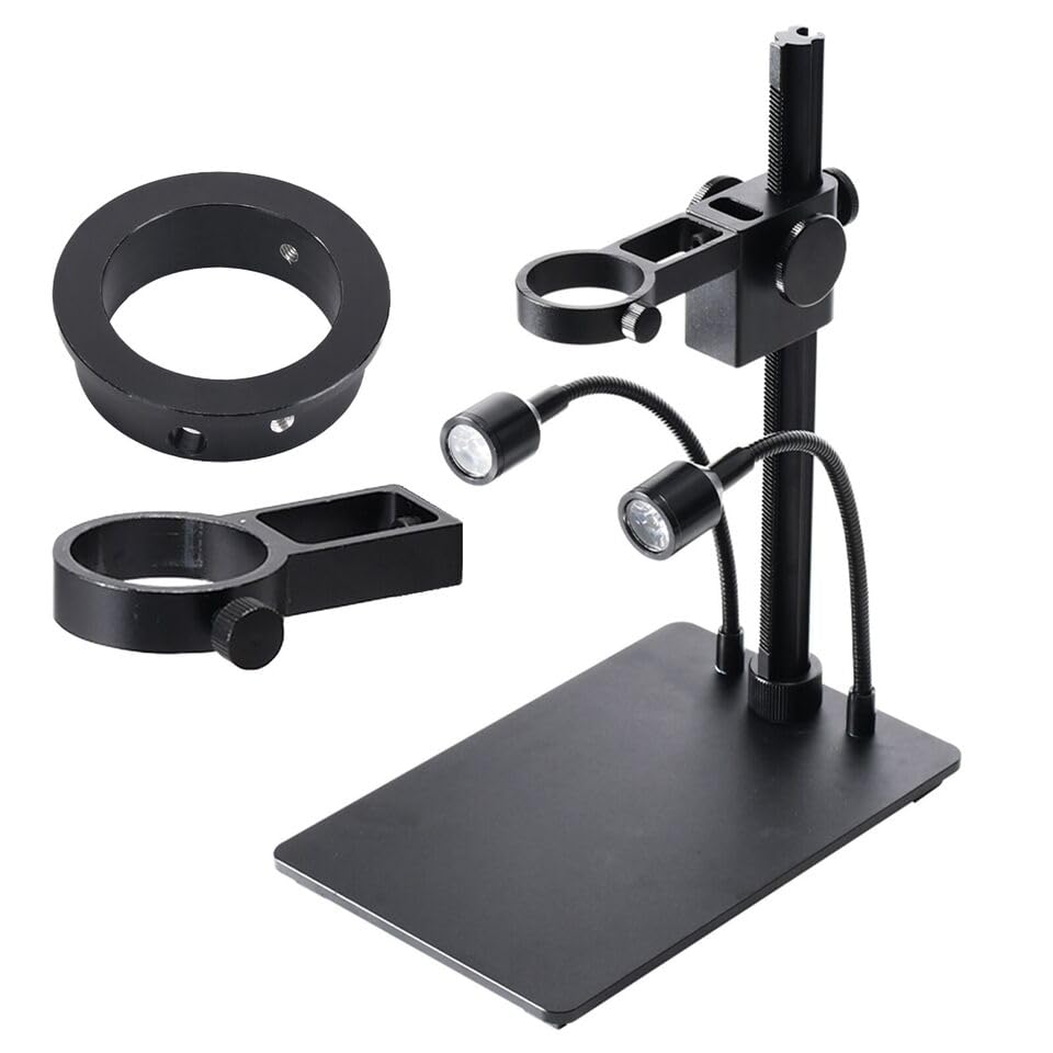 DREAWOO Alloy Aluminum Microscope Camera Bracket Table Stand with ?35mm ?40mm ?50mm Ring