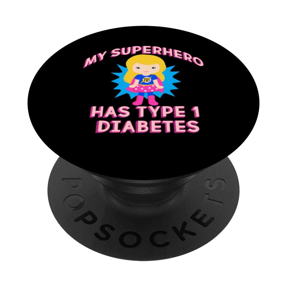 Amazon.com: MY SUPERHERO HAS TYPE 1 DIABETES T1D Blonde Haired Girl Meme  PopSockets Swappable PopGrip : Cell Phones & Accessories
