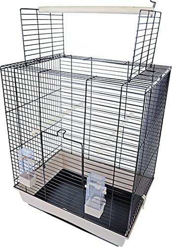 Interzoo Vogelkäfig Big Ara Schwarz/Beige